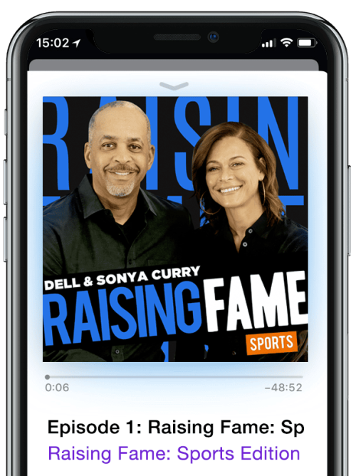 Podcast cover showing two smiling hosts